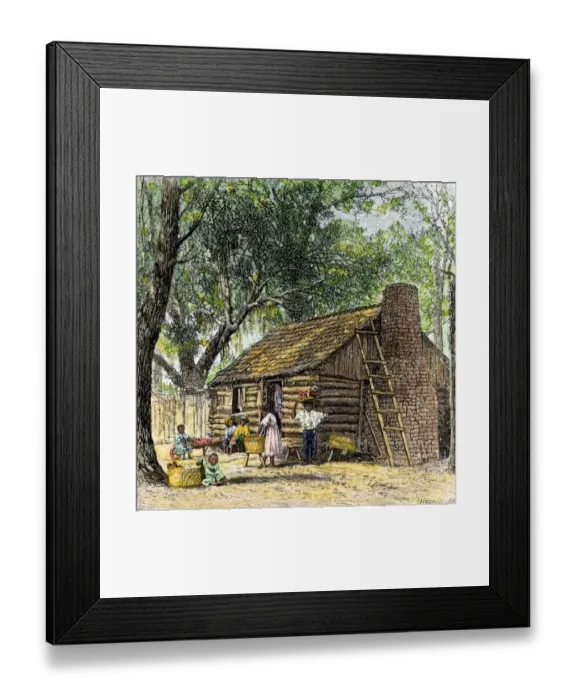 Framed Print : Slave cabin on a southern plantation Framed Print : Slave cabin on a southern plantation