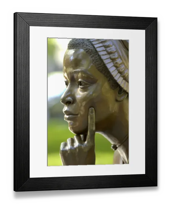 Framed Print : Phyllis Wheatley statue, Boston Womens Memorial