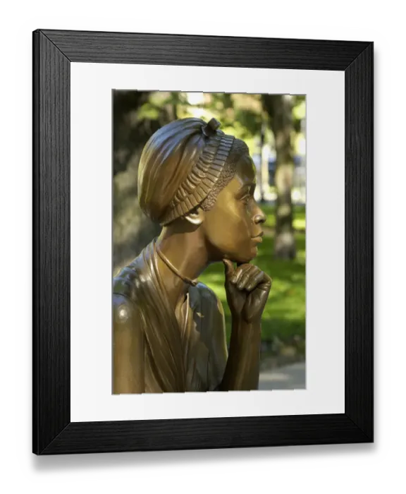 Framed Print : Phyllis Wheatley statue, Boston Womens Memorial
