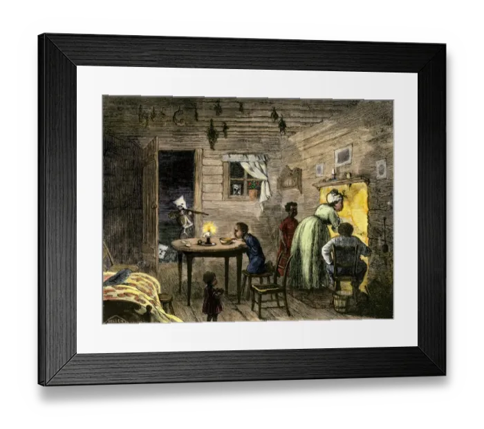 Framed Print : Black family murdered by the KKK, 1870s Framed Print : Black family murdered by the KKK, 1870s