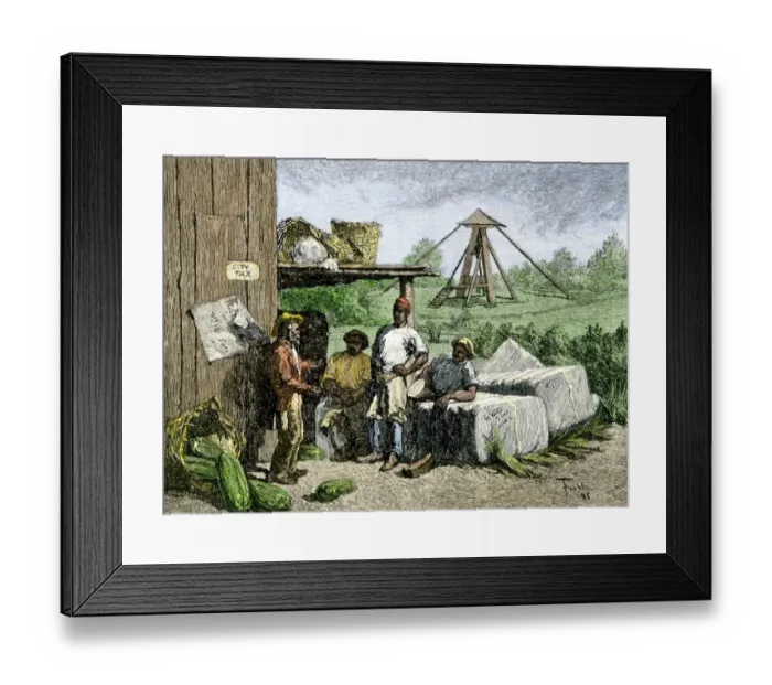 Framed Print : Slaves planning their escape to freedom Framed Print : Slaves planning their escape to freedom