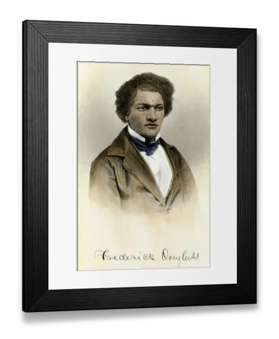 Framed Print : Frederick Douglass as a young man Framed Print : Frederick Douglass as a young man