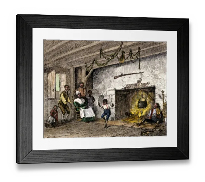 Framed Print : Slave family in colonial New York Framed Print : Slave family in colonial New York