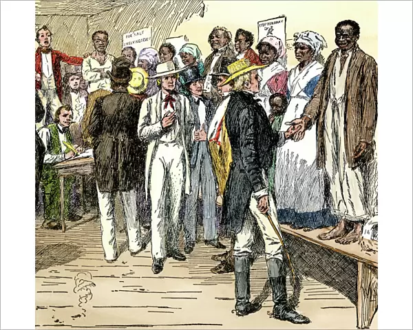 Slave auction in New Orleans