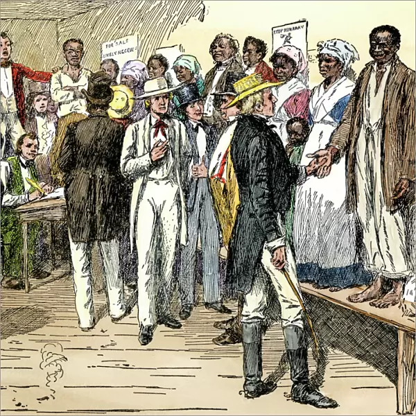 Slave auction in New Orleans