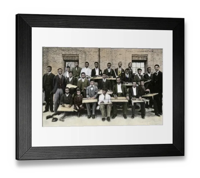 Framed Print : Tuskegee Institute mechanical drawing class, 1890s Framed Print : Tuskegee Institute mechanical drawing class, 1890s