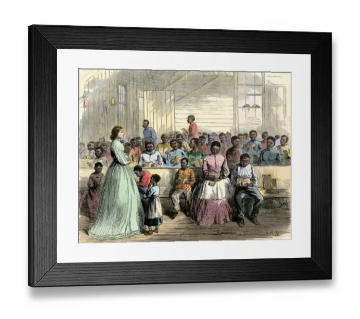 Framed Print : Freedmens school in Vicksburg, Mississippi, 1866 Framed Print : Freedmens school in Vicksburg, Mississippi, 1866