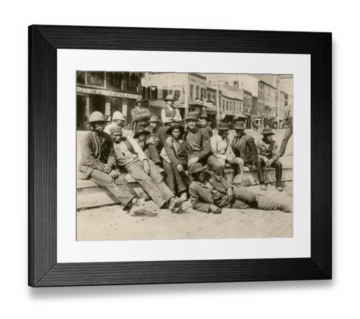 Framed Print : Black stevedores in St. Louis, Missouri, 1890s Framed Print : Black stevedores in St. Louis, Missouri, 1890s