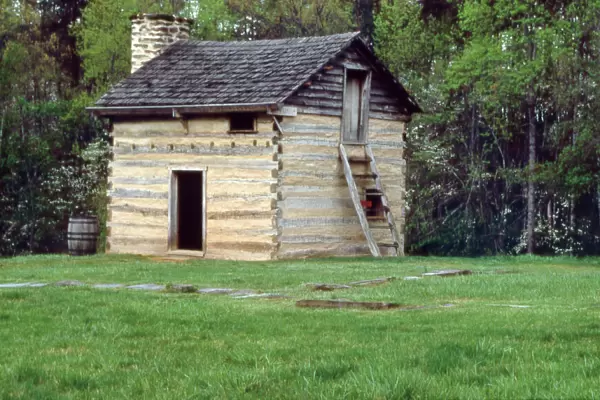 Slave cabin where Booker T. Washington was born