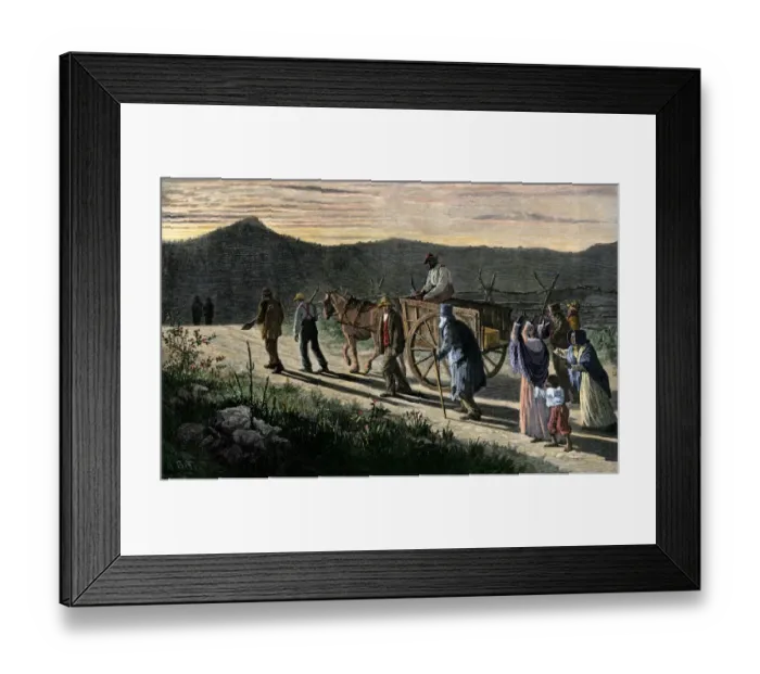 Framed Print : Funeral of a former black slave, Reconstruction Era Framed Print : Funeral of a former black slave, Reconstruction Era