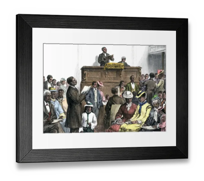 Framed Print : African-American church congregation in Washington DC Framed Print : African-American church congregation in Washington DC