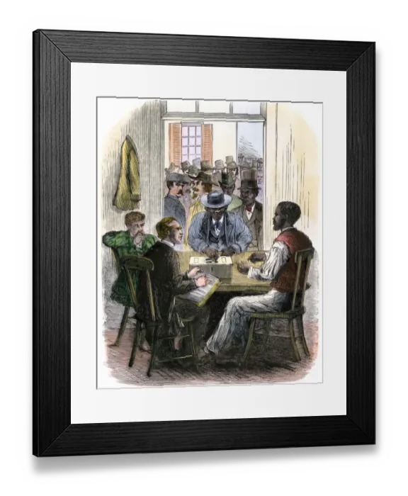 Framed Print : First black voters in Washington DC, 1867 Framed Print : First black voters in Washington DC, 1867