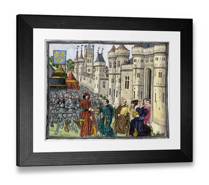 Framed Print : City of Bordeaux retaken by the French, Hundred Years War Framed Print : City of Bordeaux retaken by the French, Hundred Years War