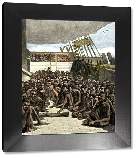 Captive Africans on a slave-ship off Key West