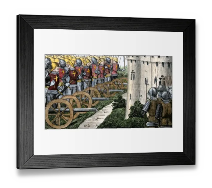 Framed Print : Guienne reclaimed for France, Hundred Years War