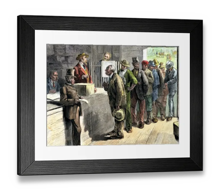 Framed Print : Black voters in Richmond, Virginia, 1871