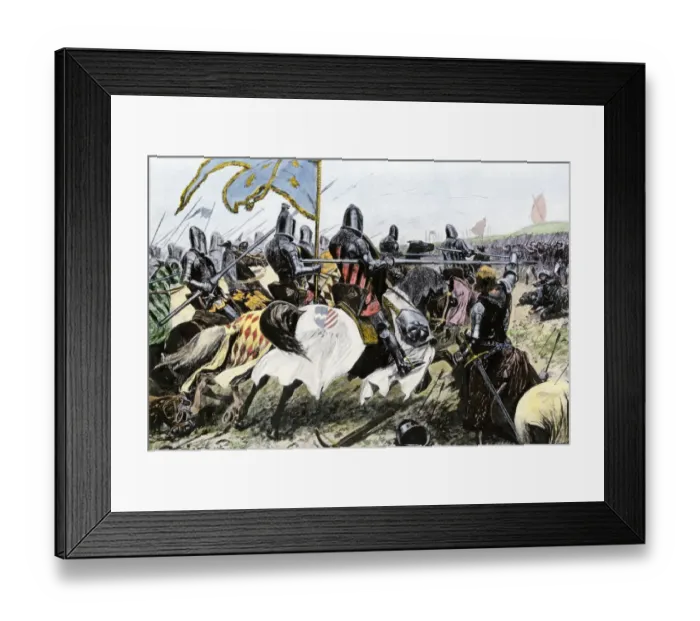 Framed Print : Battle of Crecy, Hundred Years War Framed Print : Battle of Crecy, Hundred Years War