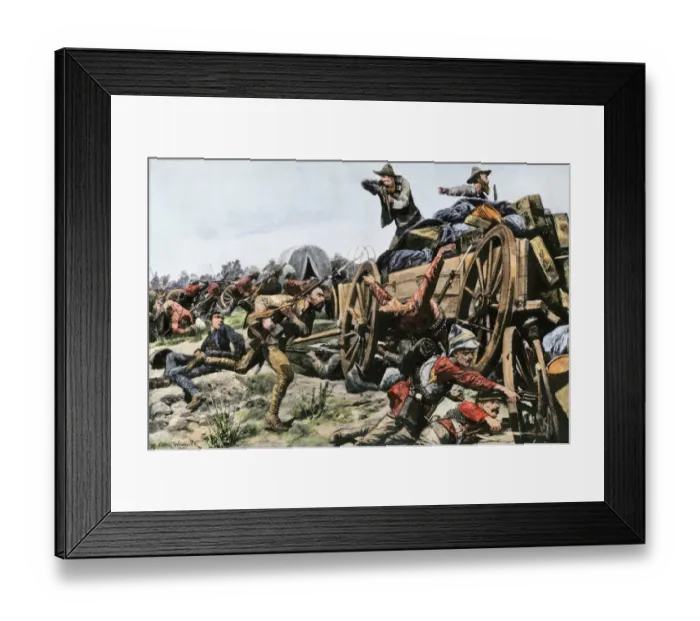 Framed Print : Boer War battle, 1902