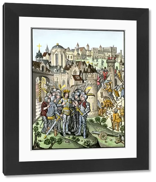 Hundred Years War siege of a town in Burgundy