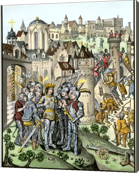 Hundred Years War siege of a town in Burgundy