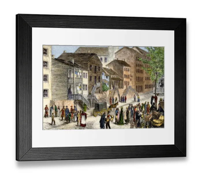 Framed Print : Afroamerican neighborhood of Cincinnati, Ohio, 1880 Framed Print : Afroamerican neighborhood of Cincinnati, Ohio, 1880