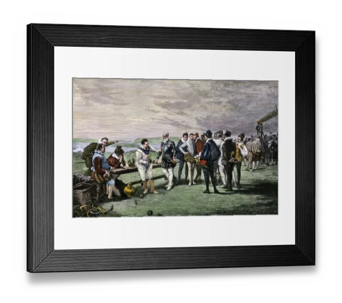 Framed Print : English awaiting the Spanish Armadas approach, 1588 Framed Print : English awaiting the Spanish Armadas approach, 1588