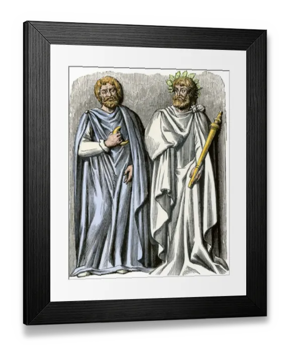 Framed Print : Druid priest and sacrificer