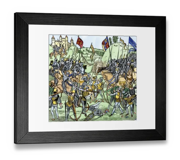 Framed Print : Battle of Crecy, Hundred Years War Framed Print : Battle of Crecy, Hundred Years War
