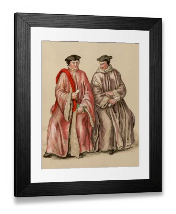Framed Print : Two judges in Elizabethan England Framed Print : Two judges in Elizabethan England