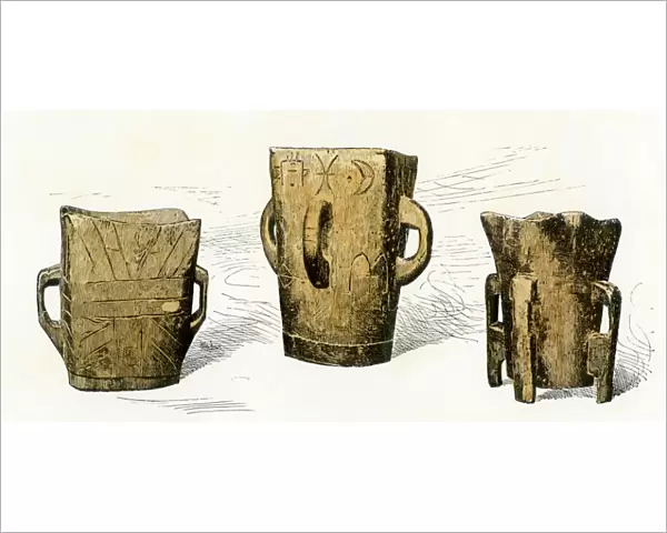 Celtic wooden drinking vessels
