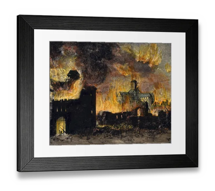 Framed Print : Great Fire of London, 1666 Framed Print : Great Fire of London, 1666