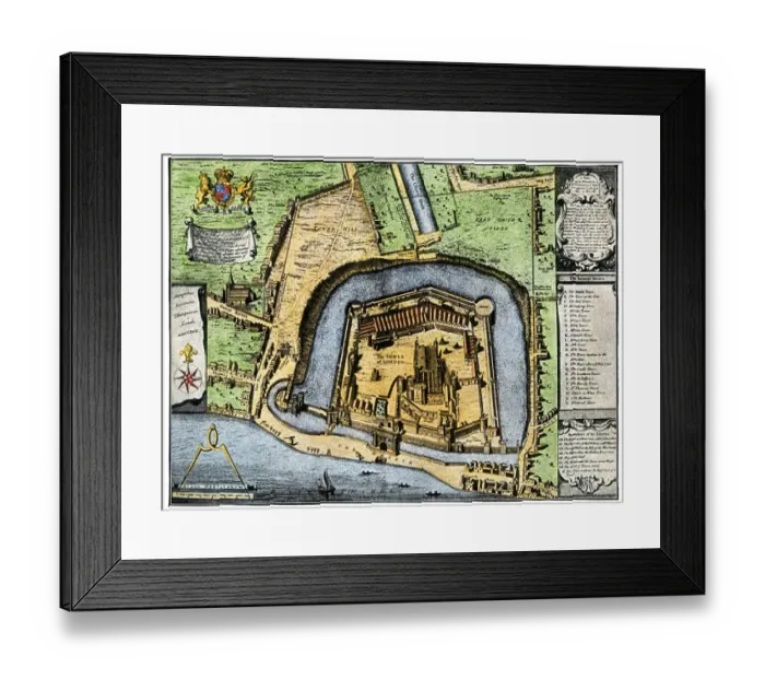 Framed Print : Tower of London in the late 1500s Framed Print : Tower of London in the late 1500s
