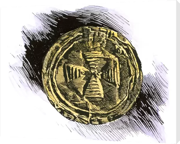 Gold ornament of the Celtic sun-wheel