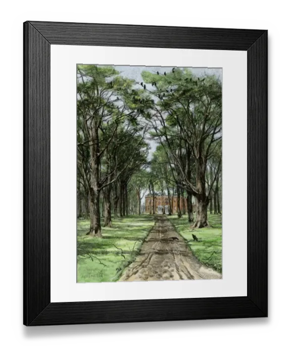 Framed Print : English manor in the 1800s Framed Print : English manor in the 1800s