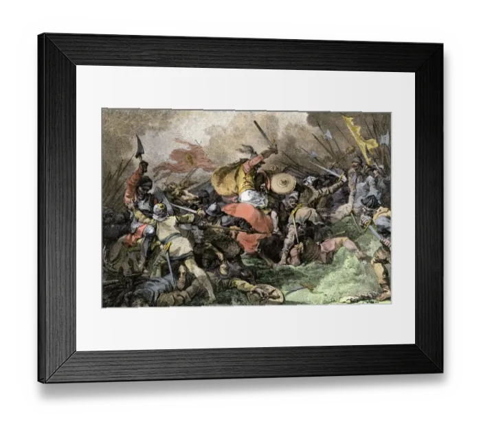 Framed Print : Saxons defeated by William the Conqueror at the Battle of Hastings Framed Print : Saxons defeated by William the Conqueror at the Battle of Hastings