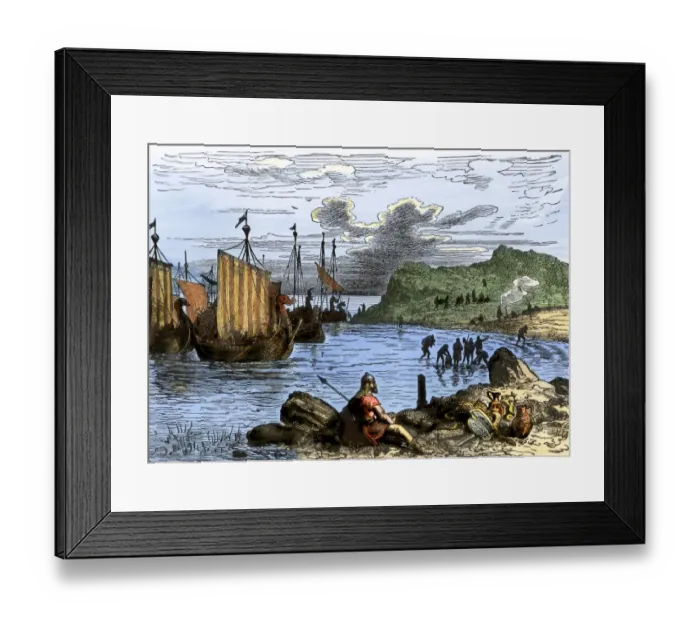 Framed Print : Norman Invaders landing on the English coast