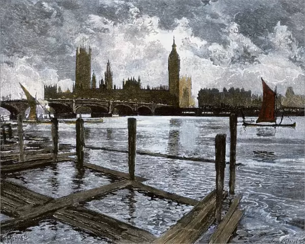 Thames docks in the 1800s