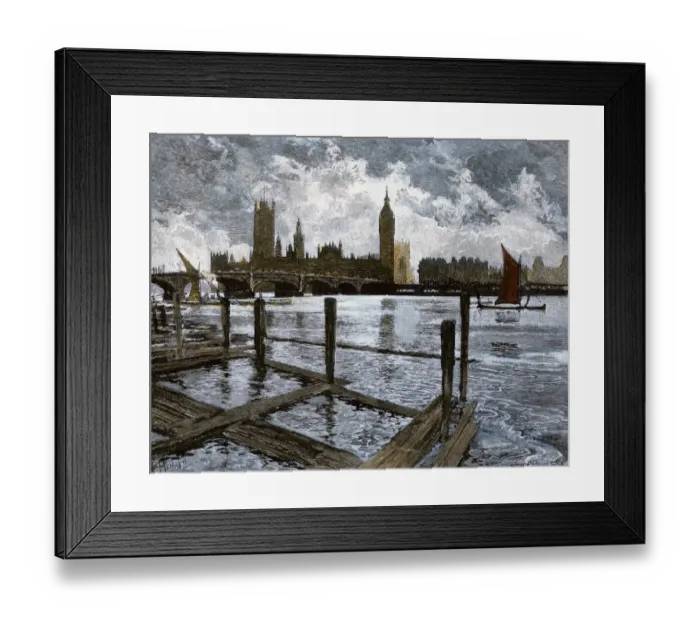 Framed Print : Thames docks in the 1800s Framed Print : Thames docks in the 1800s