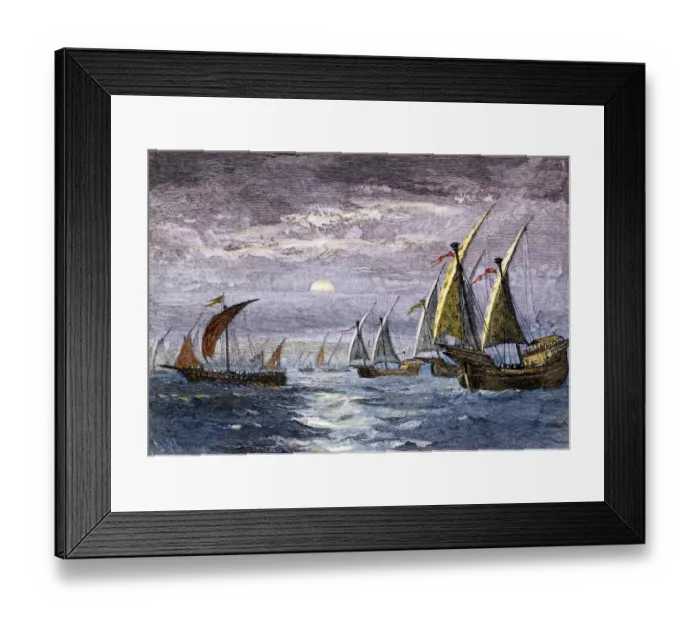 Framed Print : European ships of the 11th century Framed Print : European ships of the 11th century
