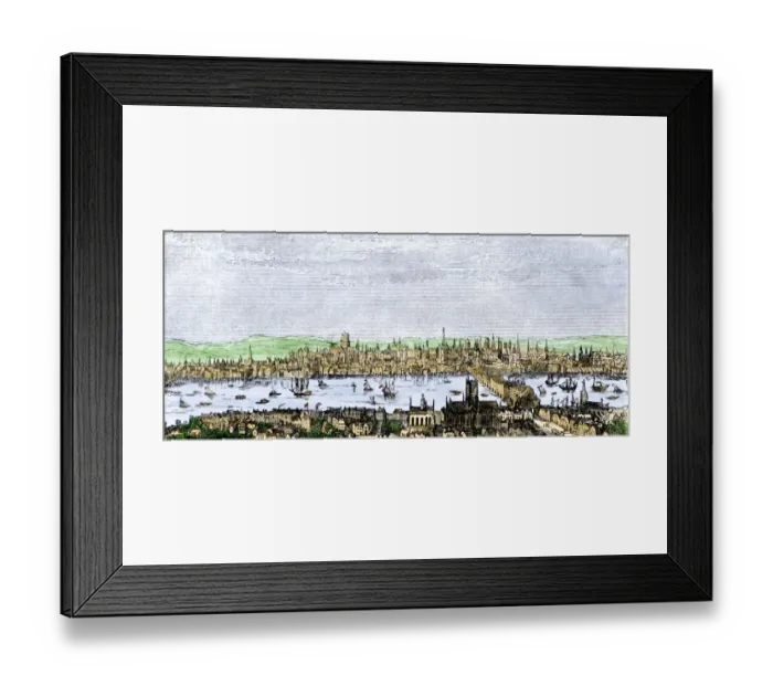 Framed Print : London before the Great Fire of 1666