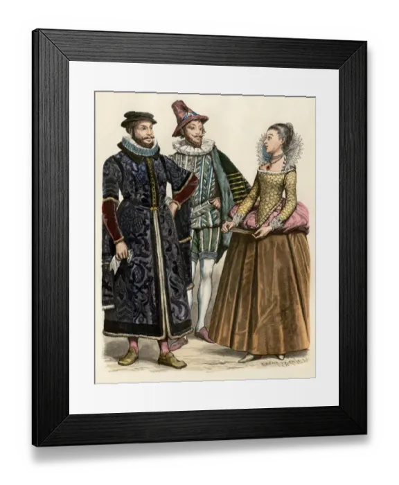 Framed Print : People in Elizabethan England