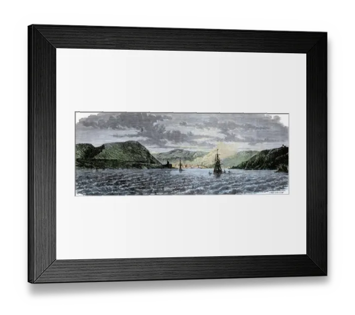 Framed Print : Dartmouth, England, from the sea