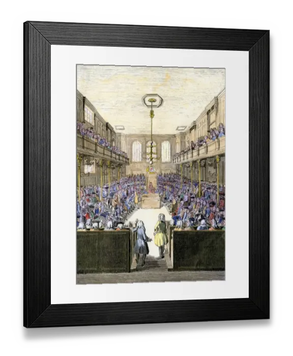 Framed Print : House of Commons in session during the reign of George II Framed Print : House of Commons in session during the reign of George II