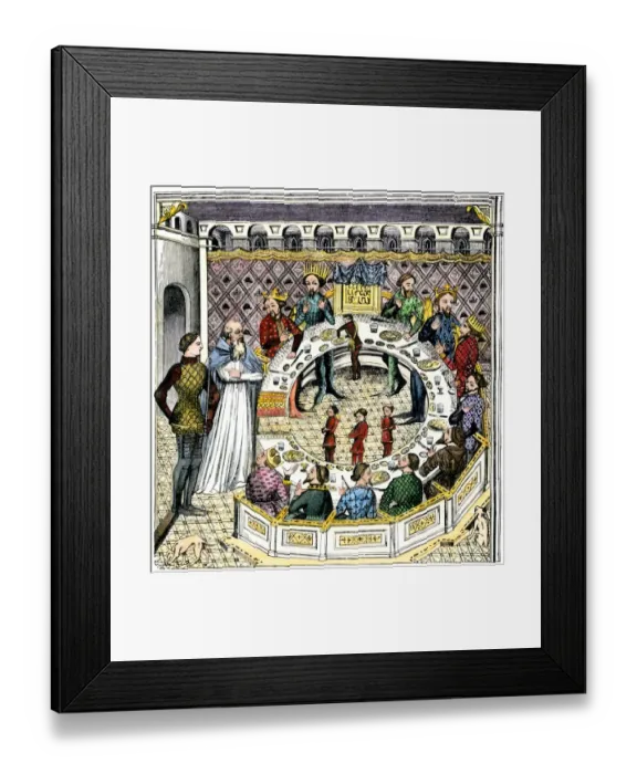 Framed Print : Round Table of King Artus of Brittany Framed Print : Round Table of King Artus of Brittany