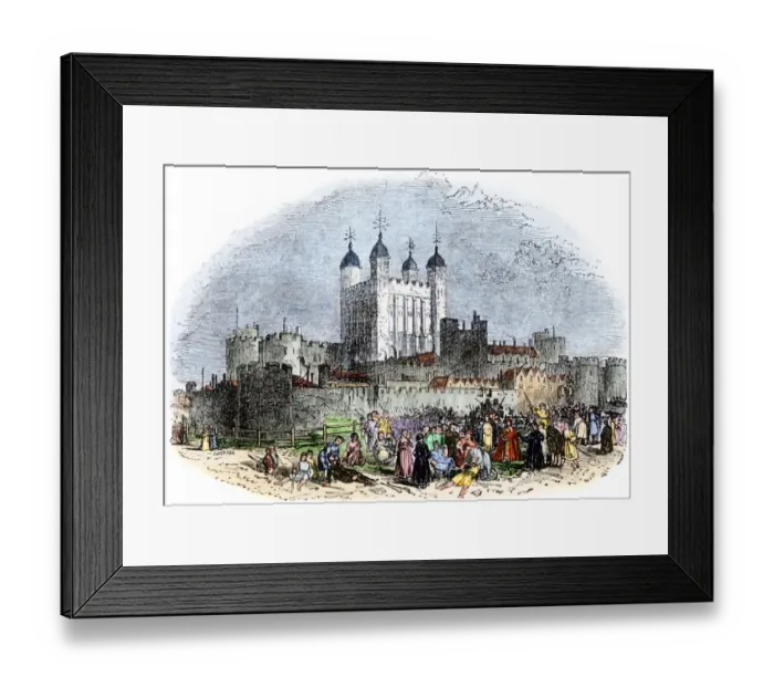 Framed Print : Tower of London, 1400s Framed Print : Tower of London, 1400s