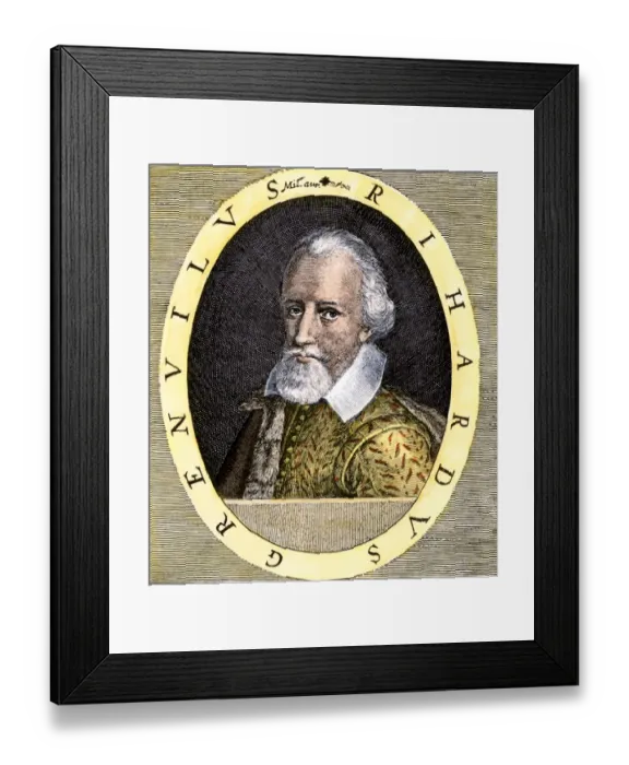 Framed Print : Richard Grenville, English naval commander