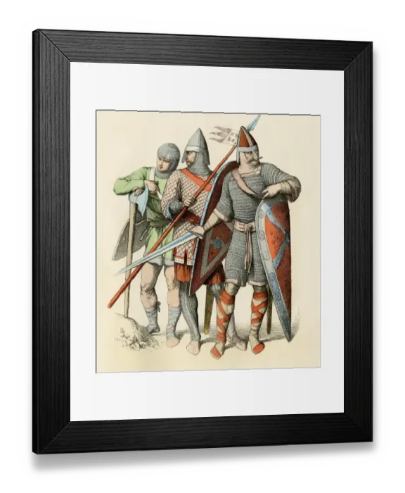 Framed Print : Knights of the time of the Norman Conquest, 1066