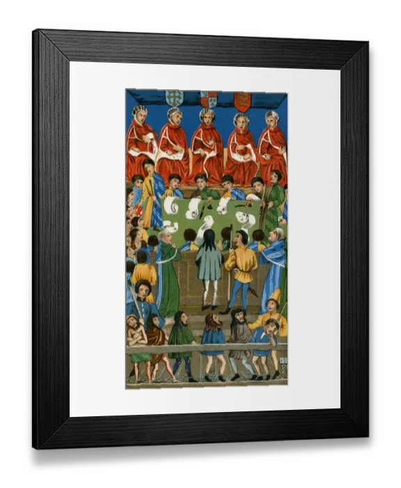 Framed Print : Medieval English court of law Framed Print : Medieval English court of law