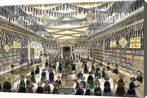 Dry-goods store in Boston, 1850s