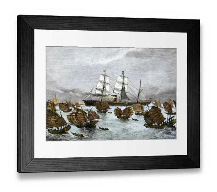 Framed Print : A fleet of tea-ships in the China Sea